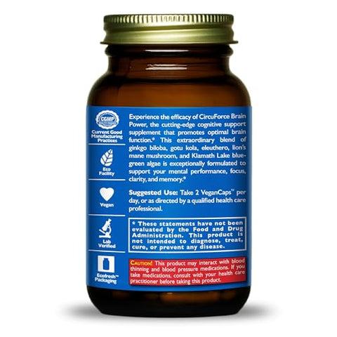 HEALTHFORCE SUPERFOODS - HealthForce SuperFoods CircuForce Brain Power – 90 VeganCaps: Potencialize seu cérebro com este poderoso suplemento vegano