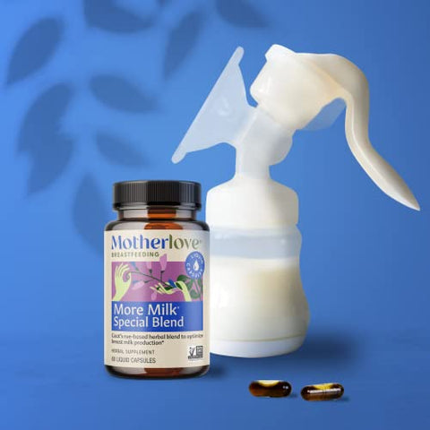 More Milk Special Blend (60 cápsulas líquidas) Suplemento Herbal de Lactação com Erva-de-Cabra para Desenvolver Tecido Mamário – Motherlove - Motherlove