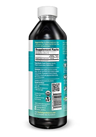 Herbal Papaya - Extrato de Folha de Goiaba Orgânico | Folhas de Goiaba | Hojas de Guayaba | Suplemento Líquido Antioxidante, Apoio à Saúde Digestiva, Não-OGM por Herbal Goodness – 355ml