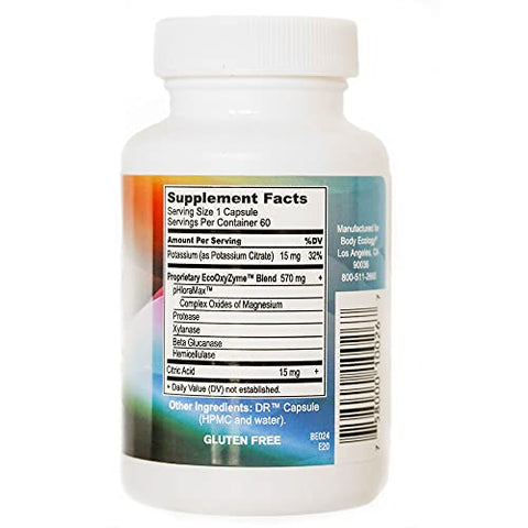 EcoOxyZyme | Suplemento Digestivo Multi-Enzimático | Suporte ao Sistema Imunológico e Saúde Intestinal | Disruptor de Biofilme | 60 Cápsulas - Body Ecology