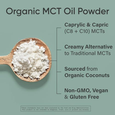 Óleo em Pó MCT Orgânico Sports Research – Keto | 100% Natural | Energia e Foco | 300g