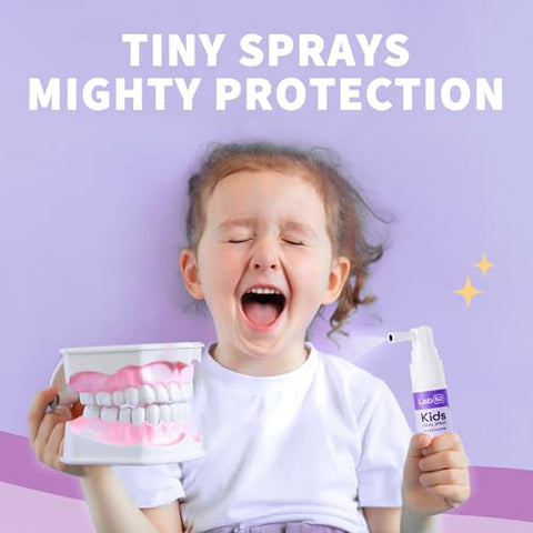 LAB 52 - LAB52 Kids Spray Oral, Auxiliar de Pasta de Dente para Crianças, Reparação de Cáries e Hálito Fresco, Anticárie Infantil sem Flúor para Recém-Nascidos a Pré-Escolares, Sabor Morango Xilitol