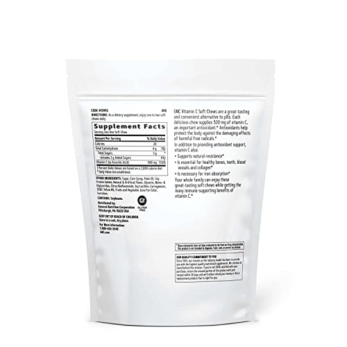 Vitamina C Soft Chews 500mg – Laranja – 60 Unidades – GNC - GNC