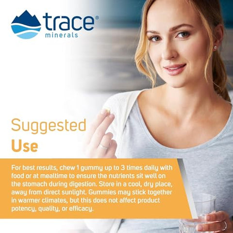 ConcenTrace Gomas Mastigáveis de Espectro Completo | Energia Potente, Metabólica | 60 g - Trace Minerals