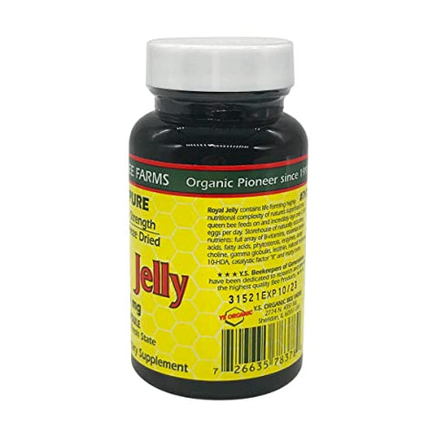 YS Eco Bee Farms - YS BEE Farms Cápsulas de Geléia Real Pura, 35 CT – 100% Natural e Nutritivo