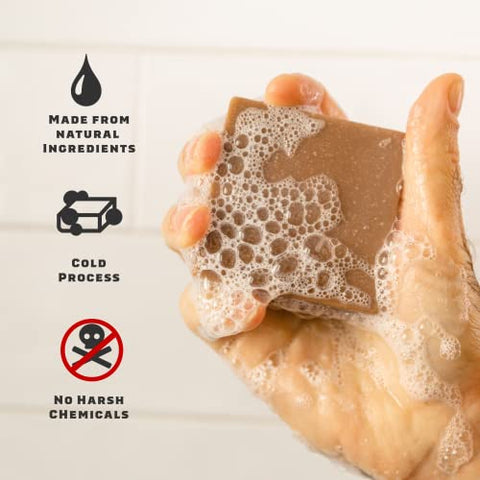 Sabonete em Barra Natural para Homens, Kit com 5 Barras – NOVO Coconut Castaway, Wood Barrel Bourbon, Fresh Falls, Birchwood Breeze, Gold Moss - Dr. Squatch