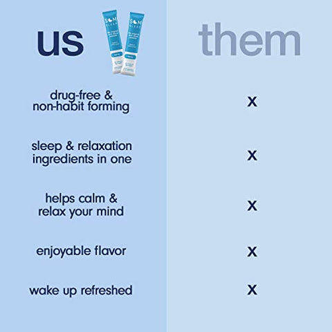 Bebida em Pó para um Sono Calmo, 3mg Melatonina, Magnésio, Vitamina B6, L-Teanina - Som Sleep