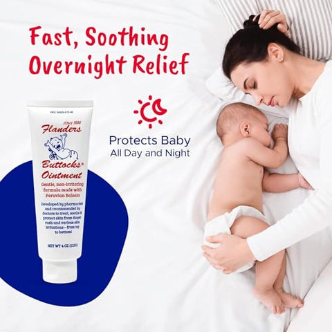 Flanders Buttocks Ointment - Pomada Flanders para Assaduras – Creme para Tratamento de Dermatite de Fraldas | 50g