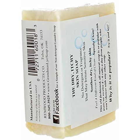GRANDMA'S PURE & NATURAL - Sabonete em Barra de Lye Puro da Vovó – 170g Sem Fragrância para o Rosto