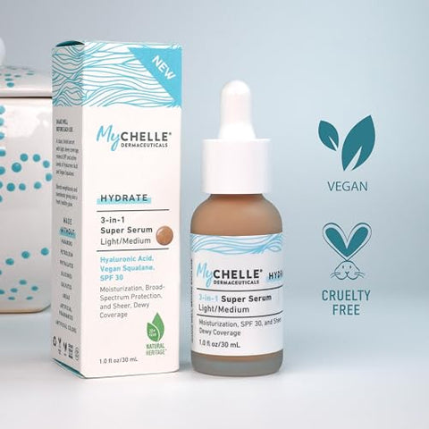 MyChelle Dermaceuticals - MyCHELLE Serum Super 3 em 1 Light/Medium, 30ml – Poderoso e Versátil