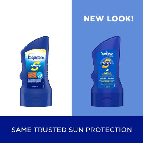 SPORT Protetor Solar FPS 50, Resistente à Água, Amplo Espectro FPS 50, Embalagem Econômica, Frasco de 90 ml, Pacote com 6 - Coppertone