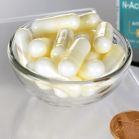 NAC N-Acetyl Cysteine 600 mg – 100 Cápsulas | Antioxidante e Suporte à Saúde Celular (2 Pacotes) - Swanson