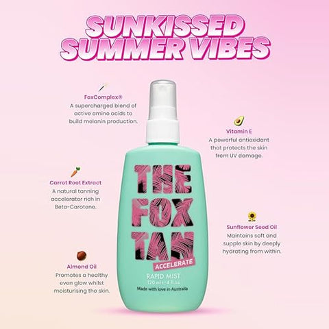 THE FOX TAN - The Fox Tan – Acelerador Natural de Bronzeamento em Spray para um Bronzeado Rápido e Intenso