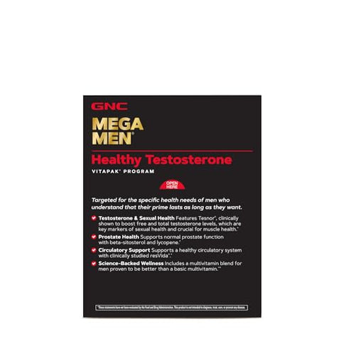 Mega Men Programa Vitapak Testosterona Saudável | 30 Porções - GNC