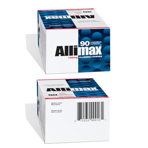 180mg 90 Cápsulas – Suplemento de Alho Allicin para Fortalecer a Imunidade do Corpo. Contém Allicin Bioativo Estabilizado e Potente, Extraído de Fontes Limpas - ALLIMAX