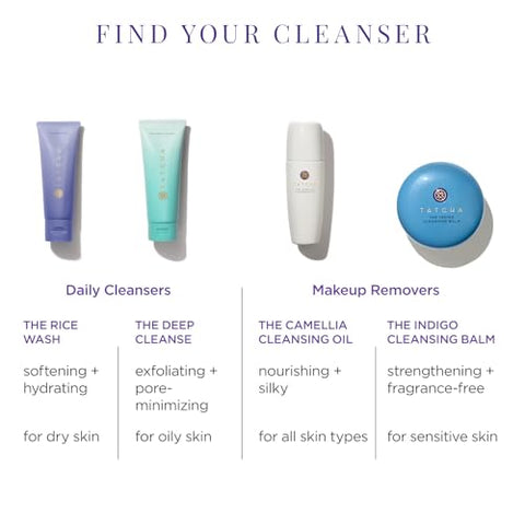 TATCHA Indigo Bálsamo de Limpeza | Suave Hidratante Facial, Sem Fragrância, Bálsamo Macio que se Funde para Limpeza Delicada
