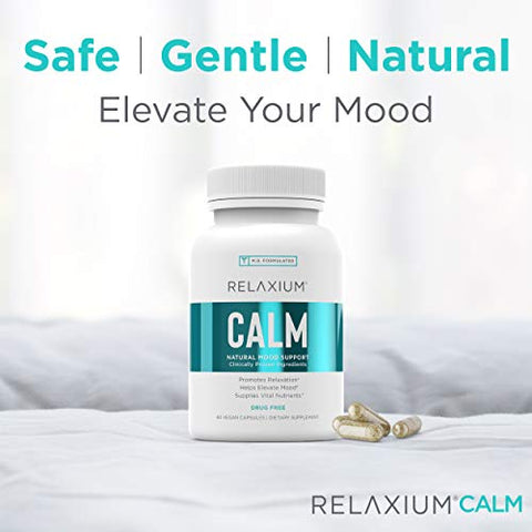 Calm: Alívio do Estresse, Não Viciante, Fórmula Relaxante - Relaxium