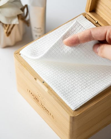 LUXU - Toalhas Faciais de Limpeza, 1 Caixa com 60 Unidades de Toalhas Descartáveis para o Rosto – Panos Premium de Limpeza Facial