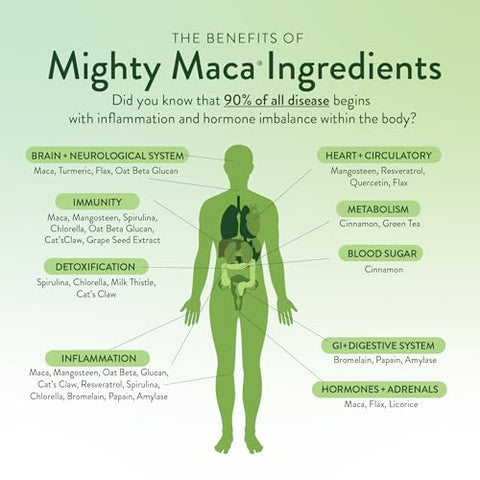 VIDAPURA - Mighty Maca Plus – Pó de Bebida Detox Keto de Raiz de Maca Orgânica Deliciosa, Superfoods Verdes, Natural e Alcalino