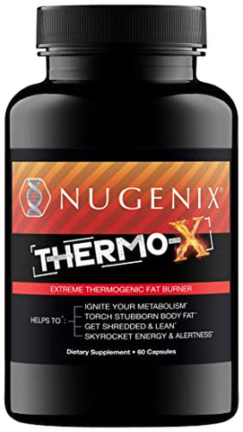 Thermo-X: Queimador de Gordura Termogênico para Homens, Acelerador Metabólico Extremo, 60 Cápsulas - Nugenix