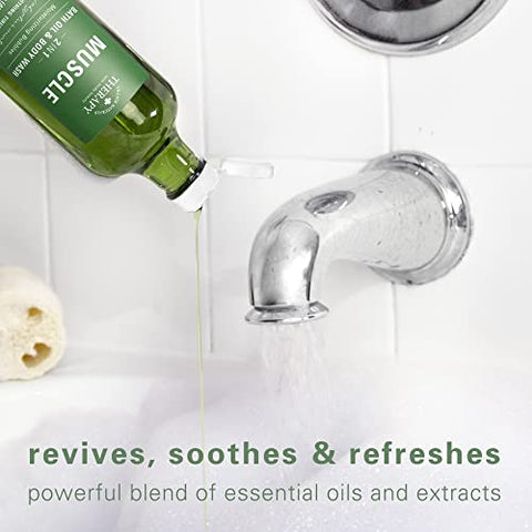 Óleo de Banho Espumante e Gel de Banho 473 ml, Pack com 2 unidades, Verde, 473 ml - Village Naturals Therapy