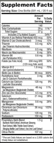 Xxtra Clean Herbal – Sabor de Frutas Tropicais – 20 oz (590 ml) – Bebida Detox Herbal Extra Forte – Enriquecida com Extrato de Ginseng - Detoxify