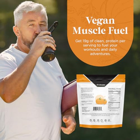 Probase Nutrition - Proteína em Pó de Semente de Abóbora Orgânica, Vegana, Sem Sabor, Sem Açúcar Adicionado, Livre de Glúten e Soja, Amigável para Paleo e Keto, 454g – Extraído a Frio