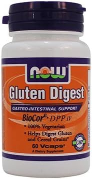 NOW Foods - Now Foods: Suporte Gastrointestinal Digestivo ao Glúten, 60 cápsulas vegetais (2 pacotes)