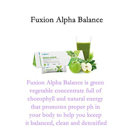 unionaren - Fuxion Alpha Balance – Bebida Concentrada Instantânea de Vegetais Verdes – Vidro de Trigo Alfaifa, Spirulina e Espinafre para Energia e Desintoxicação