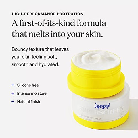 Superscreen – Hidratante Diário com Filtro Solar FPS 40 PA – 50 ml – Proteção contra Raios UV e Poluição - Supergoop!