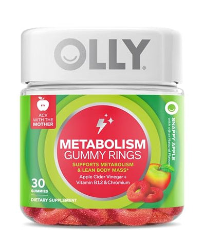 Anéis de Goma de Metabolismo, Vinagre de Maçã, Vitamina B12, Cromo – 60 gomas - OLLY