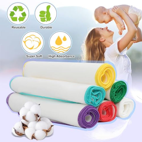 FAMOPLAY - 54 Pacotes de Lenços de Flanela Reutilizáveis para Bebês com Dispensador de Lenços Atualizado, Macios – Marca: [nome da marca]