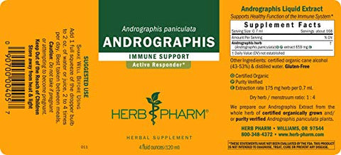 Extrato Líquido de Andrographis para Suporte ao Sistema Imunológico – 120 ml - Herb Pharm