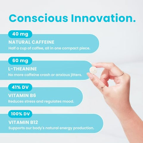 Energy – Goma de Cafeína (180 unidades) – Sem Açúcar com L-teanina, Cafeína Natural e Vitamina B12 - NeuroGum