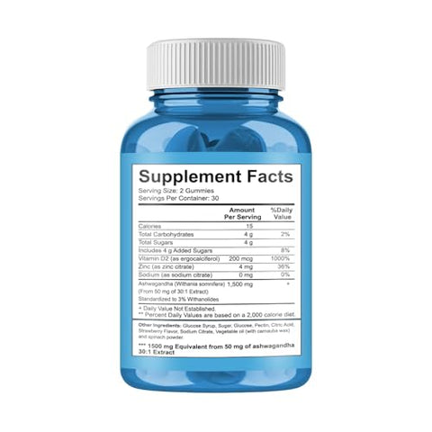 Flostmourne - Ashwagandha Gummies Vegan – 60 Unidades – Mixed Berry, KSM-66 – Sem Glúten, Não-OGM – Base Vegetal – 60g
