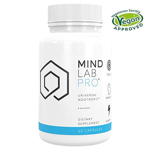Suplemento Universal Nootrópico para Potencializar o Cérebro – Foco, Memória, Clareza, Energia – 60 Cápsulas – Baseado em Plantas, Vitaminas Naturais para Melhorar o Cérebro - Mind Lab Pro