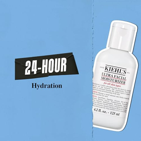 Kiehl’s Ultra Facial Moisturizer: Hidratação Diária Fácil com Squalane e Glicerina, Restaura a Barreira de Umidade e Suaviza a Pele, Indicado para Todos os Tipos de Pele