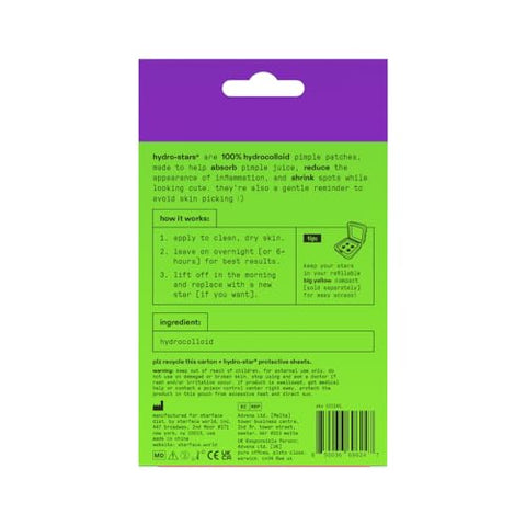 Starface World - Starface Party Pack BIG PACK Hydro-Stars – Adesivos Hidrocoloides para Espinhas, Absorvem Líquidos e Reduzem Vermelhidão, Formato de Estrela Fofa (96 Unidades)