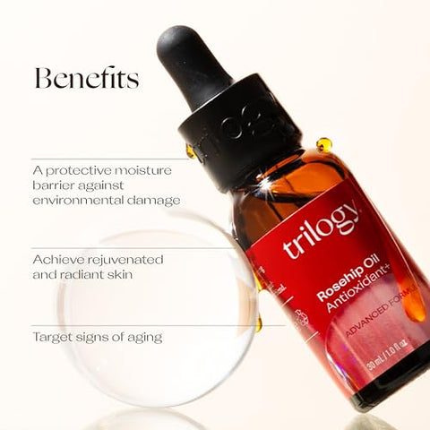 Óleo de Rosa Mosqueta Trilogy Antioxidante, Hidratação Orgânica Certificada – 30ml