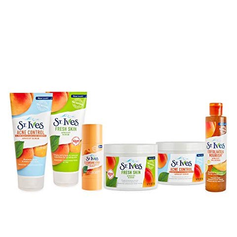 Fresh Skin Apricot Face Scrub 100% Natural Exfoliante Facial 6 oz, 4 Pack - St. Ives