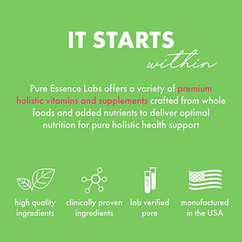 PURE ESSENCE LABS - Pure Essence Labs Ionic Fizz Magnesium Plus – Pó para Bebida Anti-Stress, Sabor Framboesa Limonada, 340g