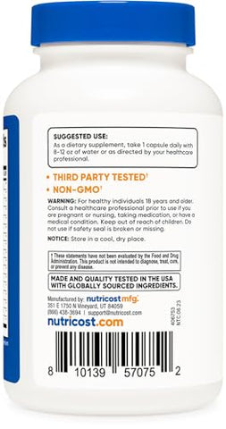 Enzimas Digestivas 620mg, 120 Cápsulas – Suplemento Completo de Enzimas Digestivas - Nutricost