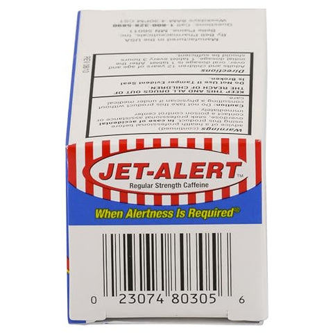 100 MG Cada Comprimido de Cafeína 120 Unidades – Pacote de 3 | Energizante de Marca - Jet-Alert