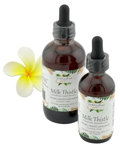 Herbal Wellness Hawaii - Extrato Líquido de Sementes Secas de Cardo Mariano (Silybum marianum) – Suporte ao Fígado Saudável, Livre de Álcool 120 ml