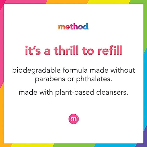 Recarga de Sabonete Líquido Method Gel, Queda d’Água, Frasco Reciclável, Fórmula Biodegradável, 1000 ml (Pacote com 4)