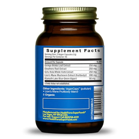 HEALTHFORCE SUPERFOODS - HealthForce SuperFoods CircuForce Brain Power – 90 VeganCaps: Potencialize seu cérebro com este poderoso suplemento vegano