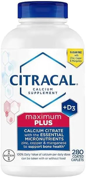 Generic - Citracals Maximum Plus – Cálcio Citrato D3, 280 Comprimidos, Saúde Óssea