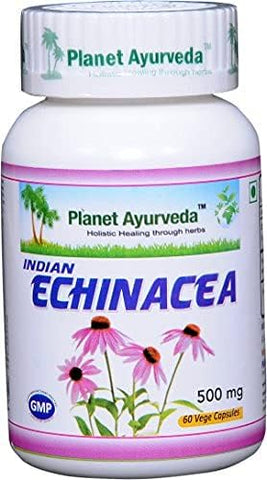 Echinacea – Cápsulas Vegetais de 500mg – Única – Aumente a visibilidade do produto nos mecanismos de busca - Planet Ayurveda