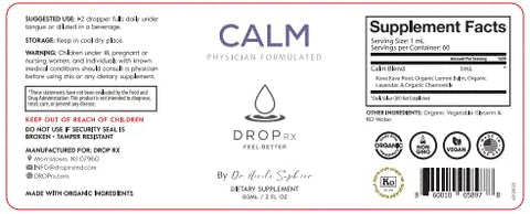 DROP RX FEEL. BETTER. - Lemon Balm Orgânico, Lavanda e Camomila – 100% Natural e Aromático